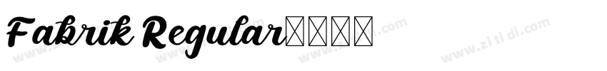 Fabrik Regular字体转换